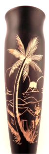 TEAKWOOD VASE